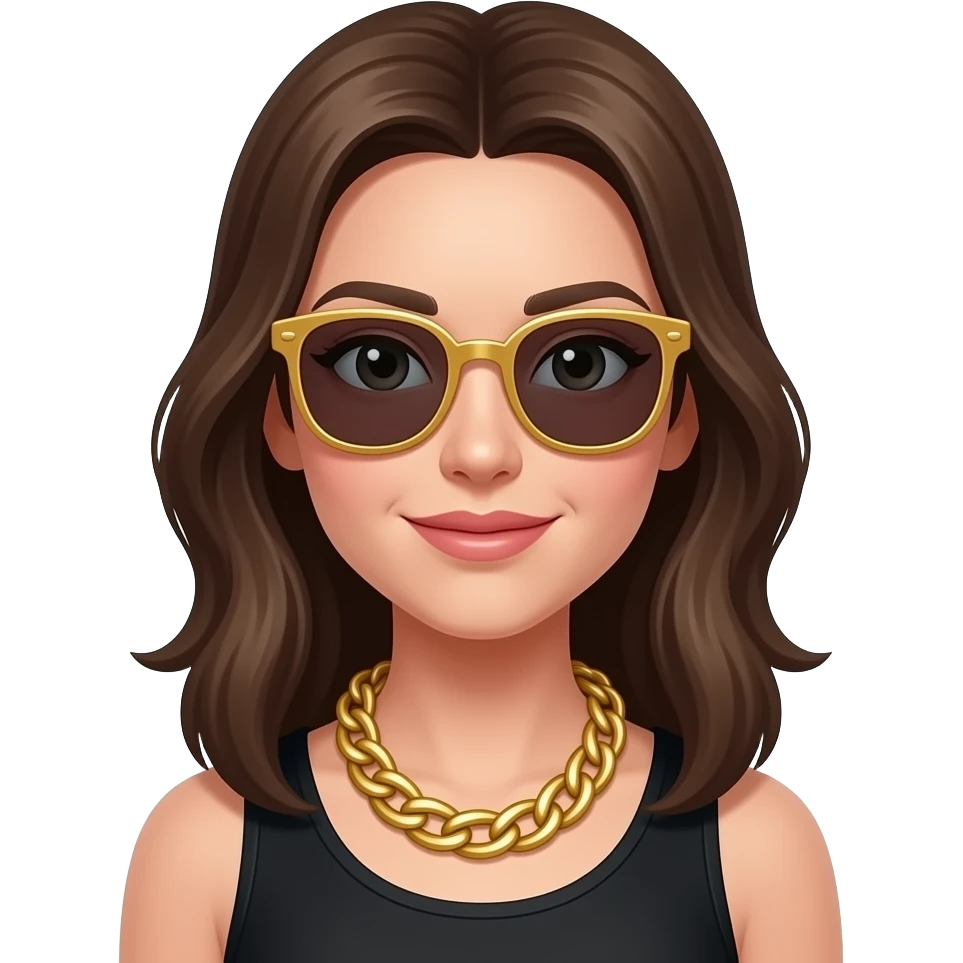woman with Golden Chain And sunGlass emoji