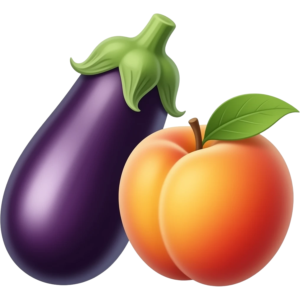 aubergine perzik emoji