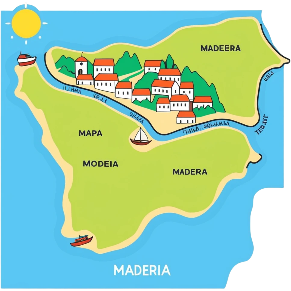 mapa turístico da ilha da madeira  emoji
