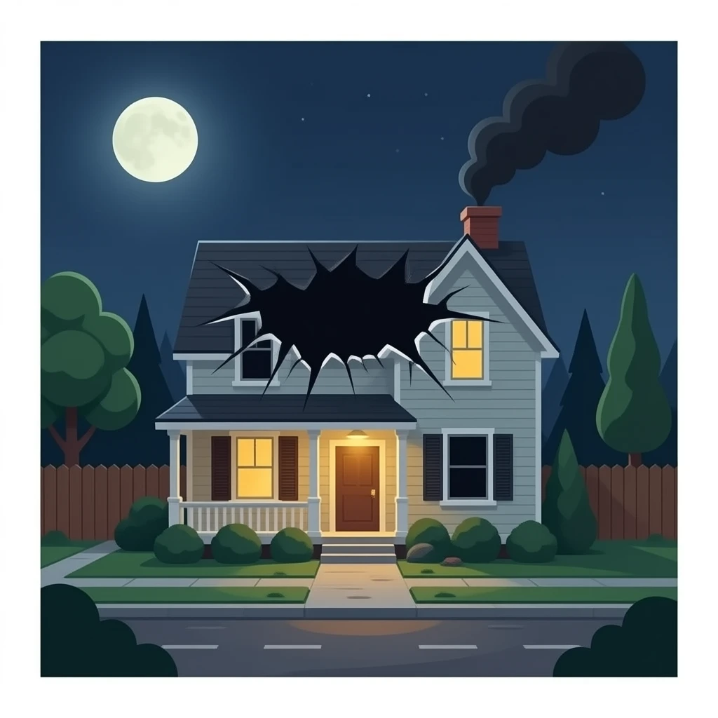 Crime kill broken house emoji