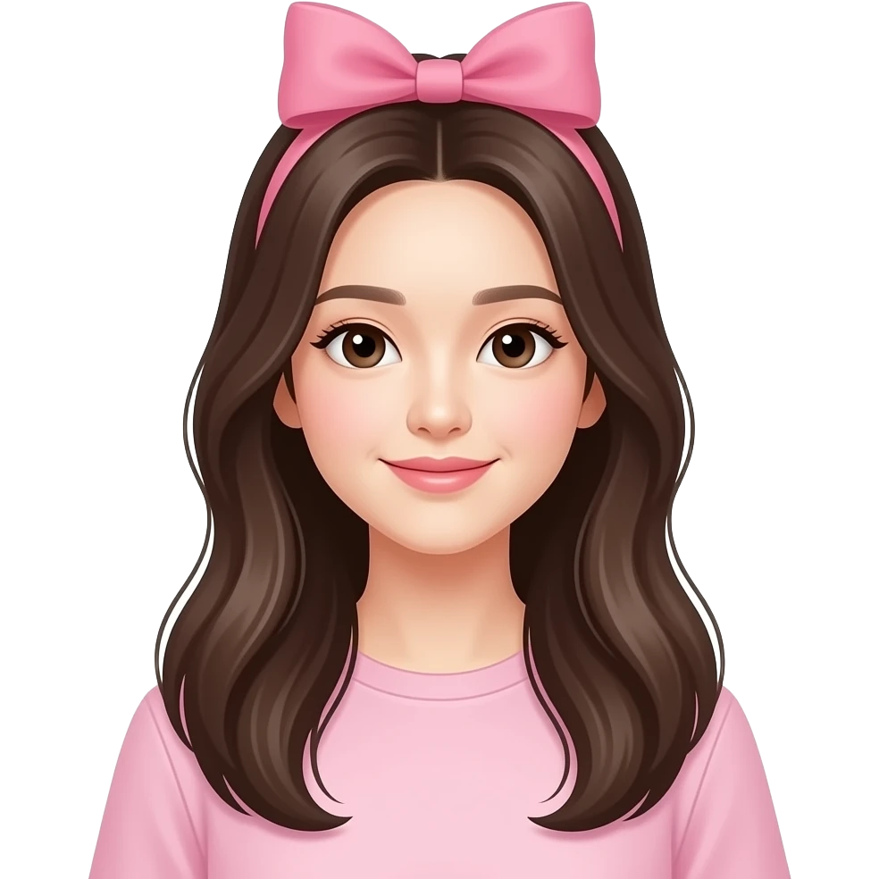 Eu quero uma coreana com lacinho rosa emoji