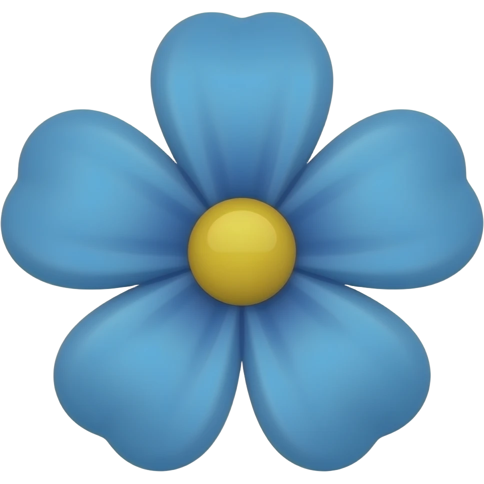 flor azul emoji