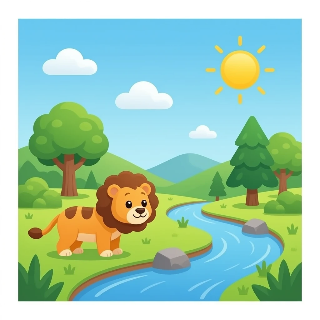 Cartoon zoo emoji