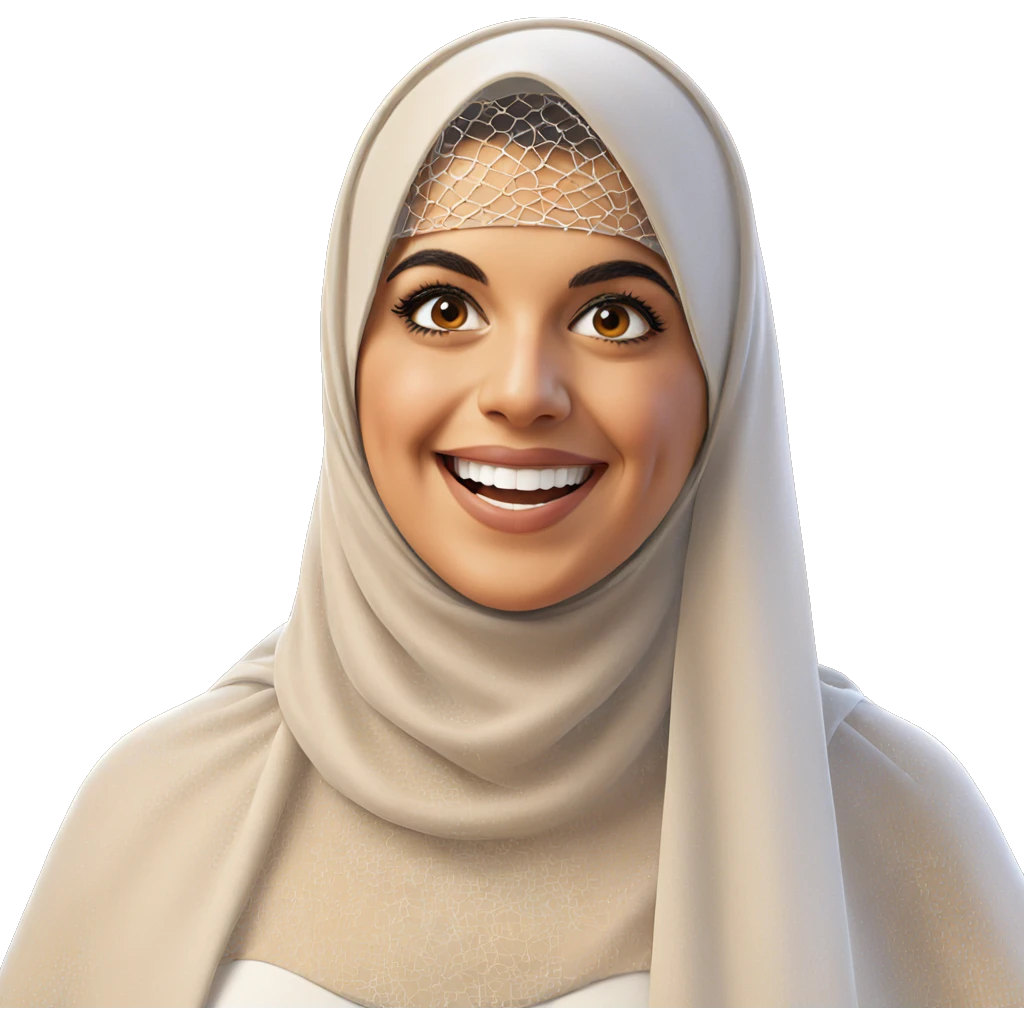 smiling girl in veil emoji