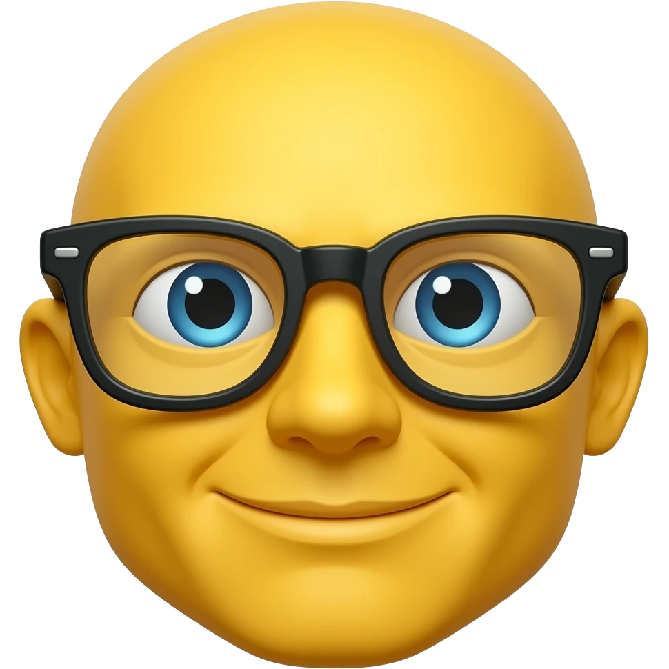 emoji carinha amarela usando oculos emoji