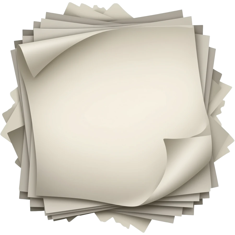 Bundle of papers with ink stains emoji