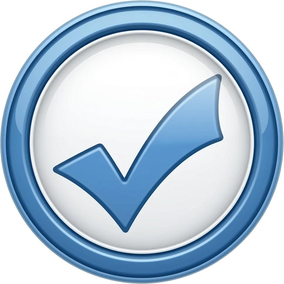 Emoji emoji yuvarlağın içinde mavi tik emoji