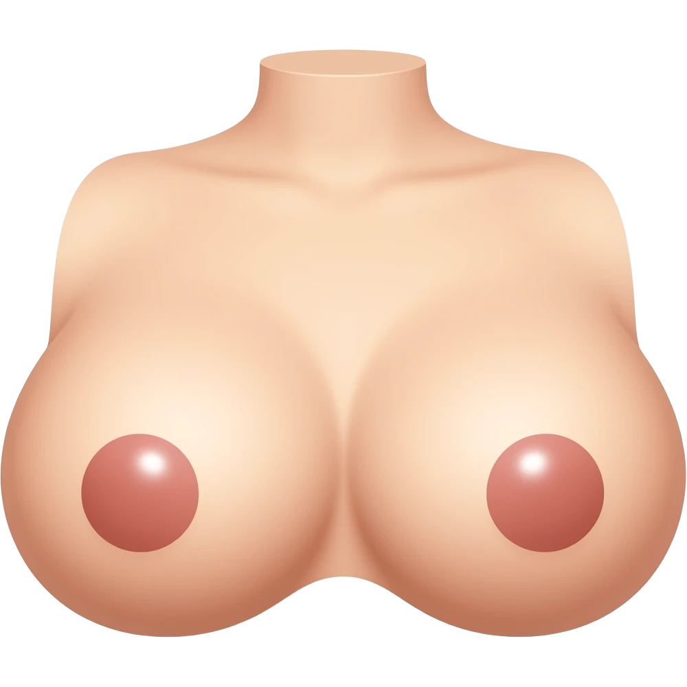 Boobs with pink perky areolas emoji