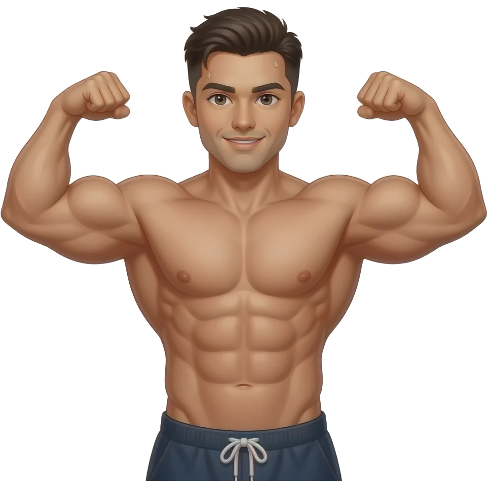 Buff bodybuilder emoji