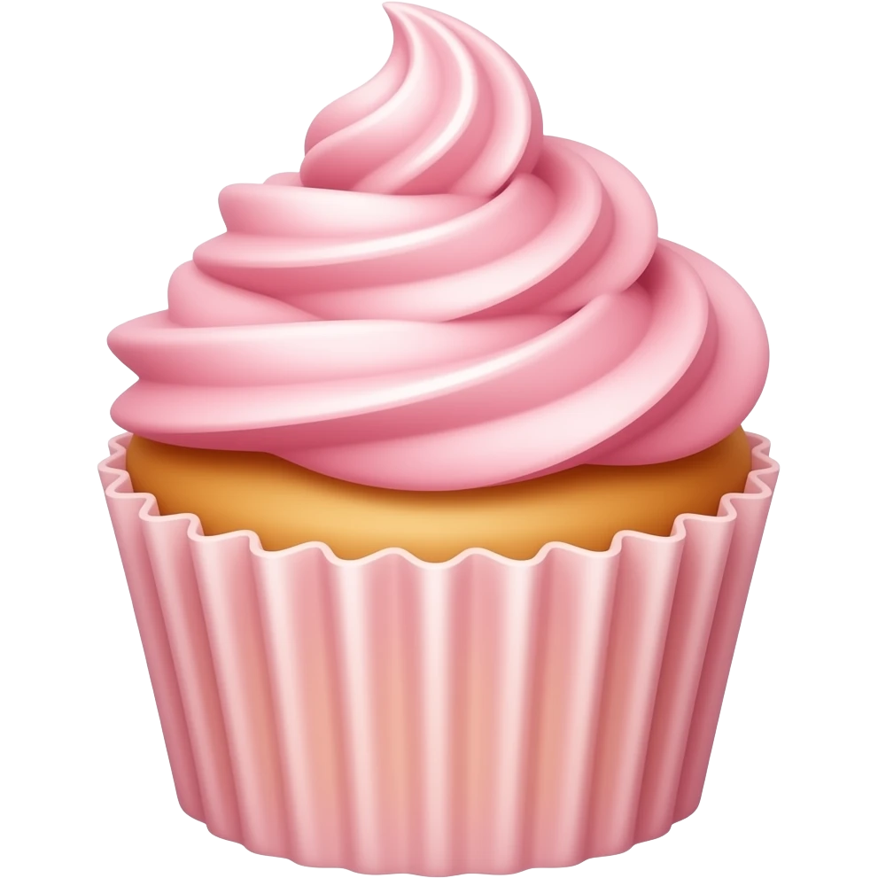 Cupcake with pink icing emoji