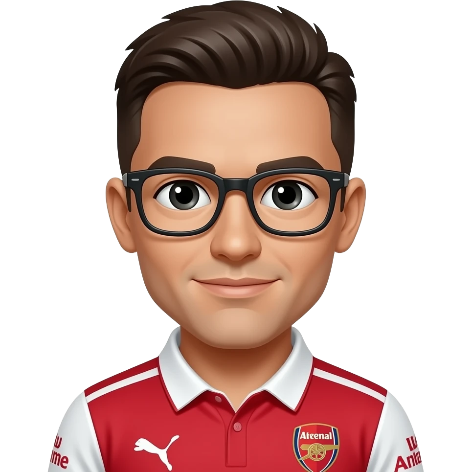The arsenal player wear spectical emoji