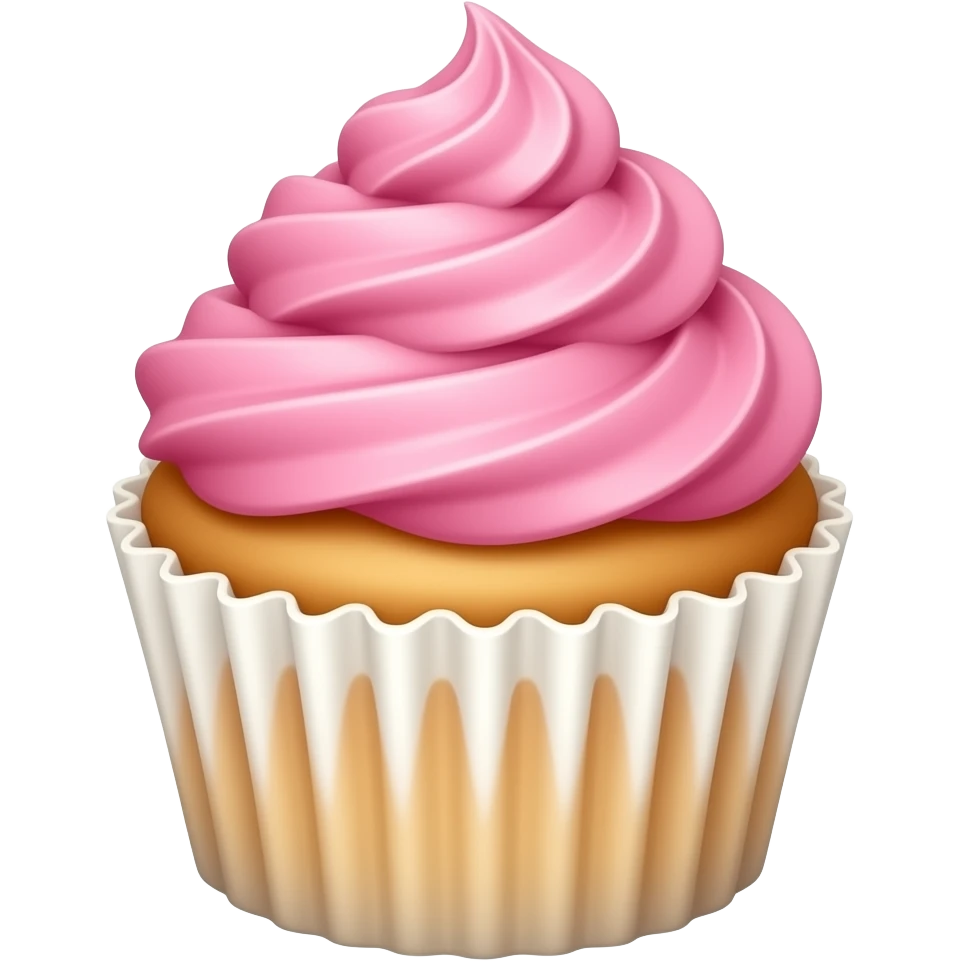 Cupcake with pink icing emoji
