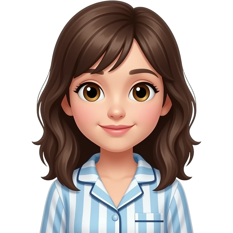 Chica con pijama emoji