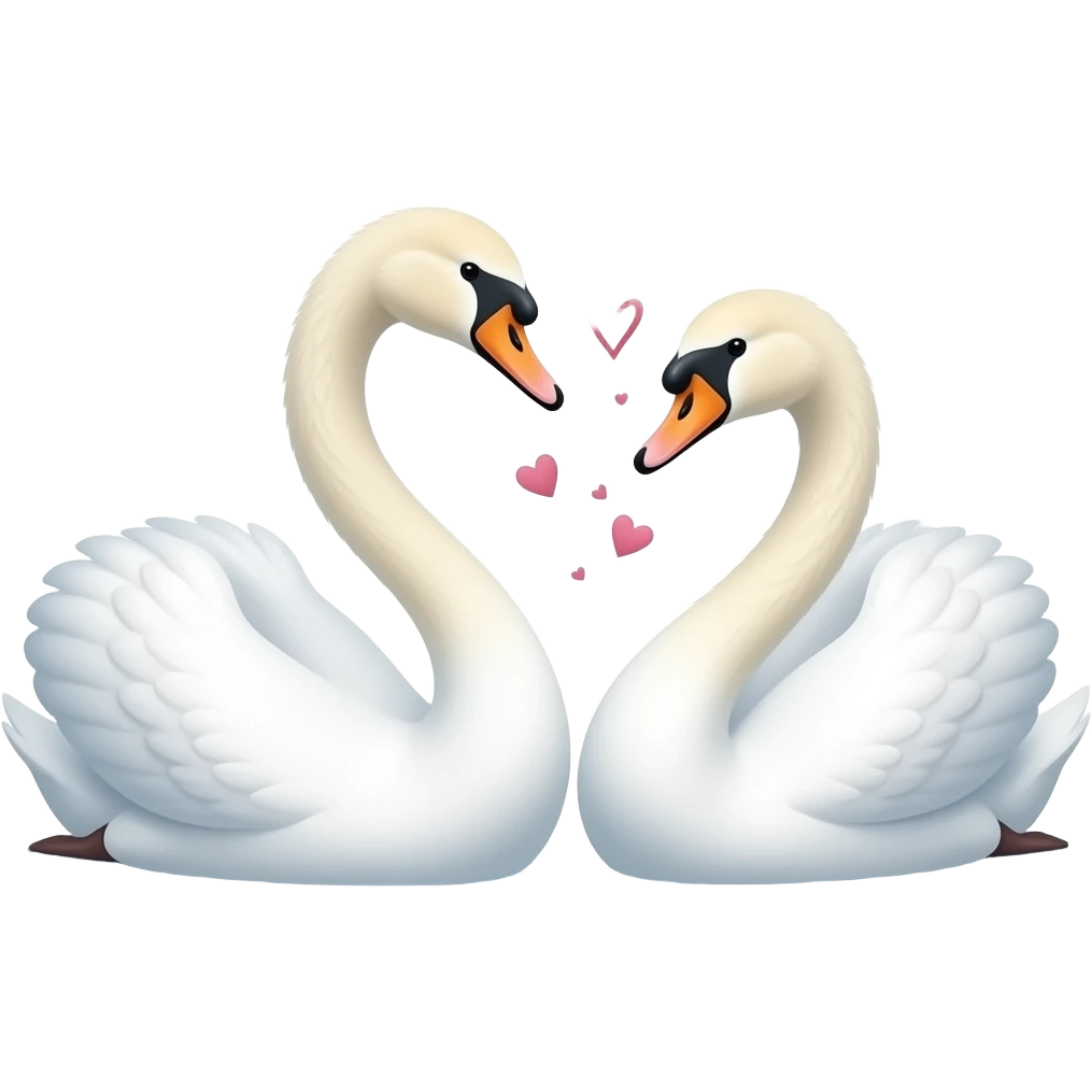 Swan couple love emoji emoji