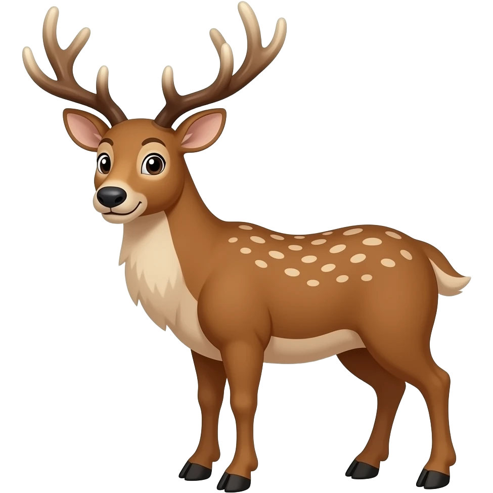 Cartoon elk emoji