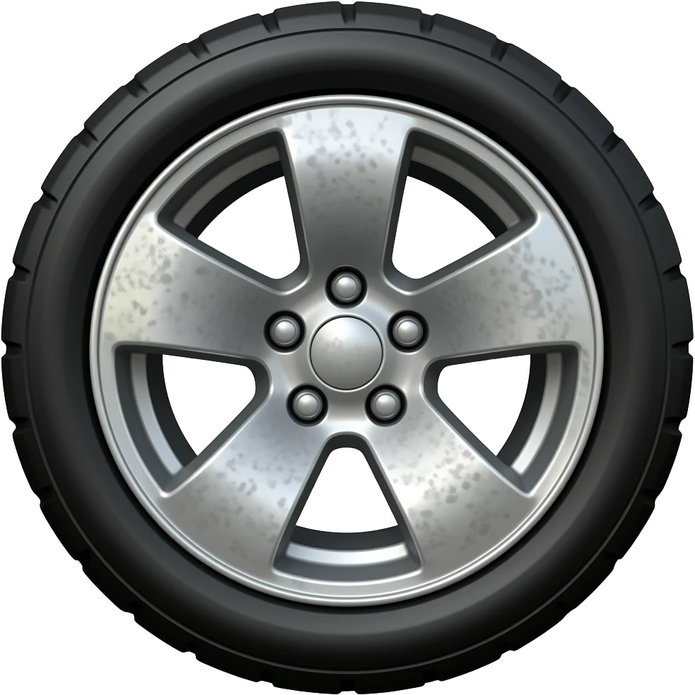 now make a logo of a gmc vehicles side with the rims scuffed with a arrow pointing emoji