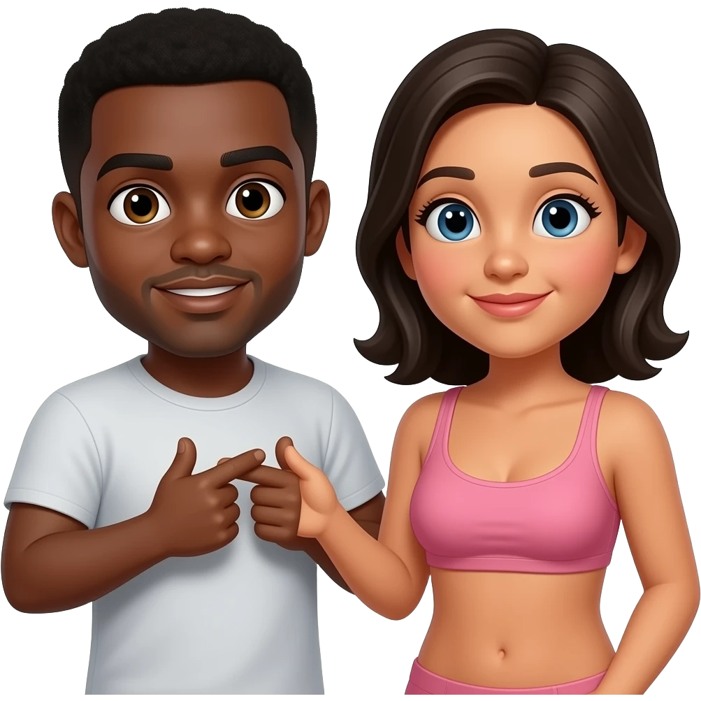 A black man fucking a hot Latino emoji