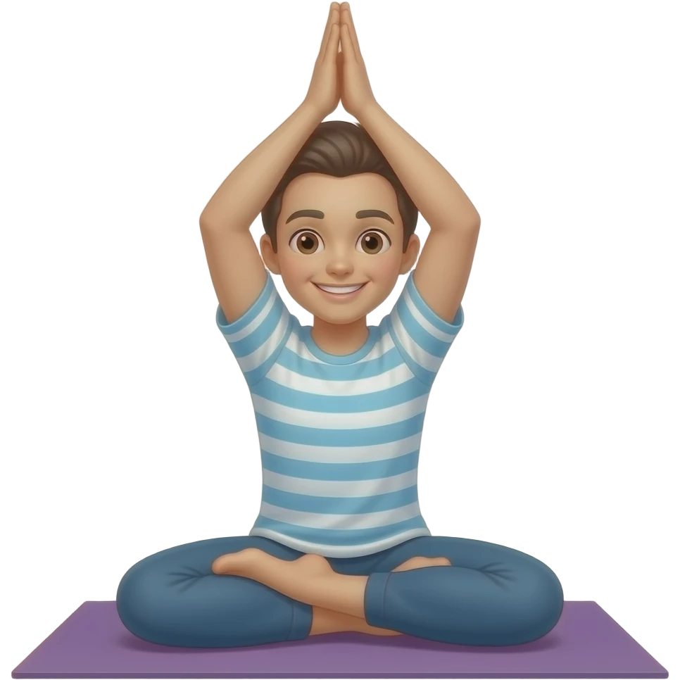 yoga cute smiley happy kawaii emoji