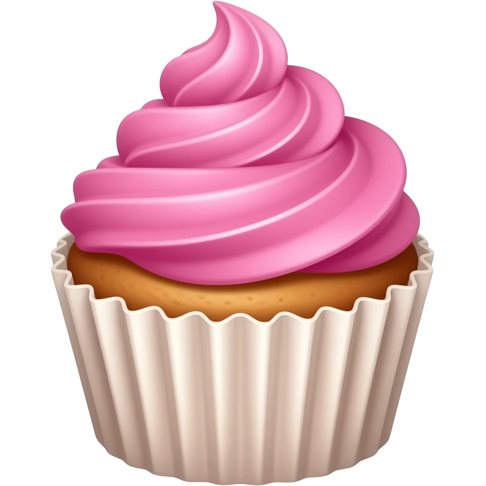 Cupcake with pink icing emoji