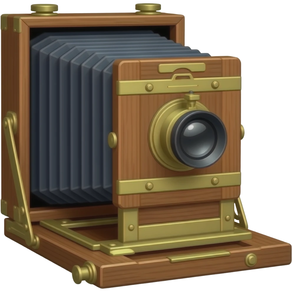 vintage wooden Thornton-Pickard "Imperial" Triple Extension field camera emoji