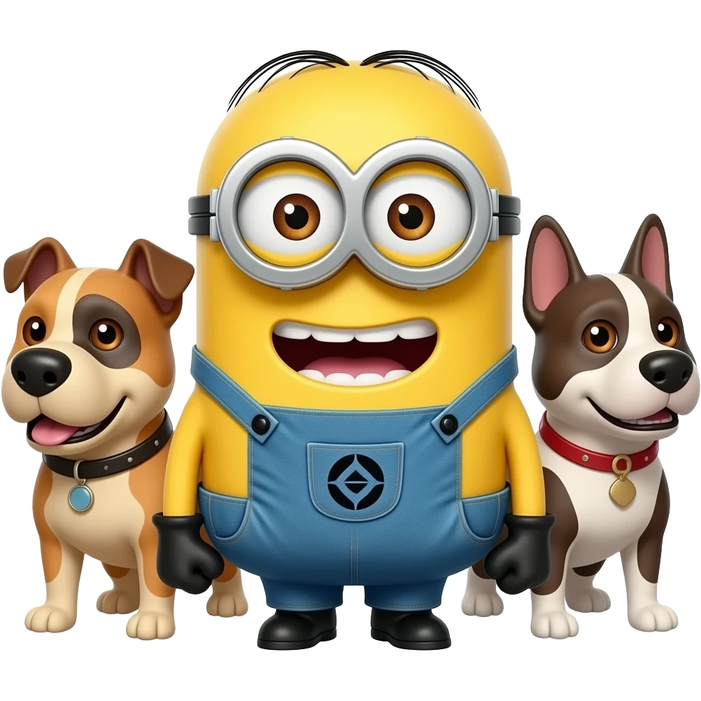 minion with attack dogs emoji