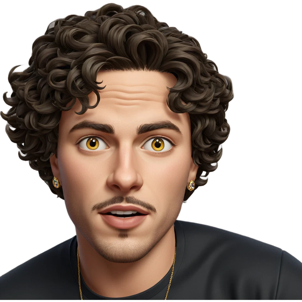 male portrait with jewelry emoji