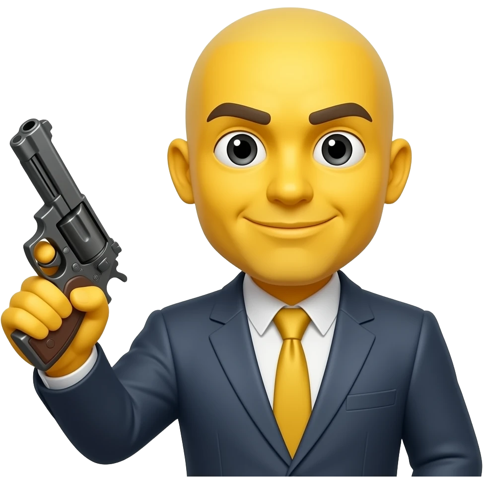 Yellow emojis holding gun emoji