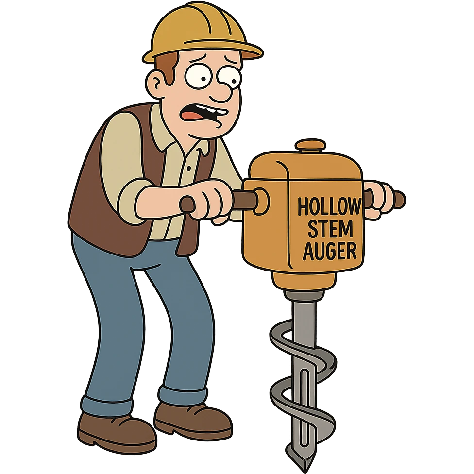 hollow stem auger drilling machine, transparent background emoji