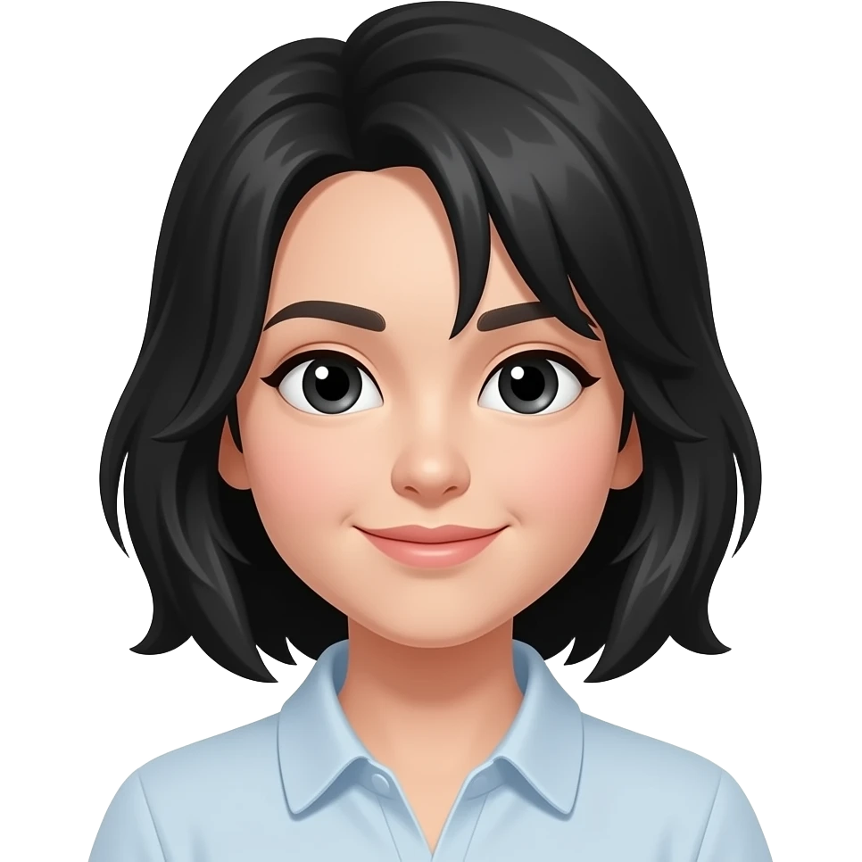 Change hair colour to black emoji