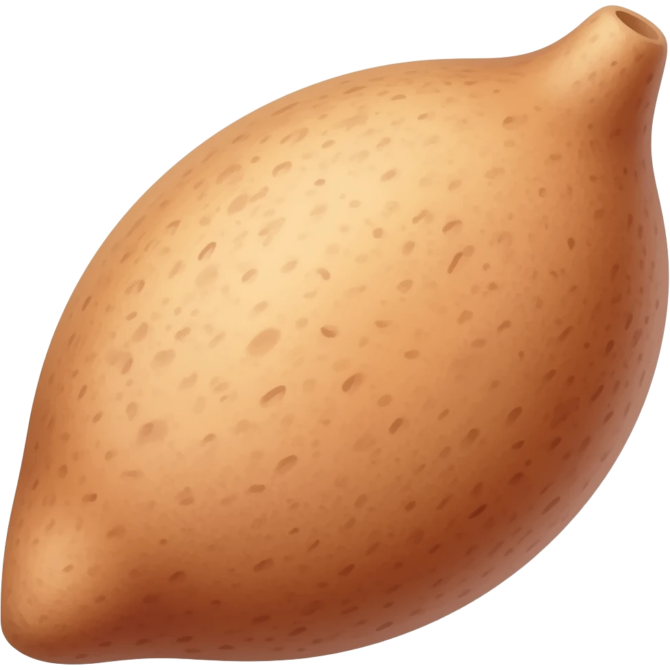Please create a Sweet Potato emoji. Don't use words etc. to be used in message apps, must not have a background emoji