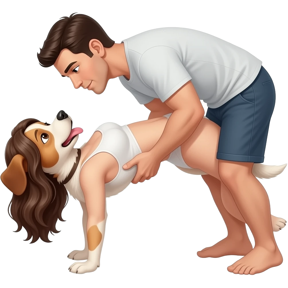 Sex position doggy style man and woman emoji
