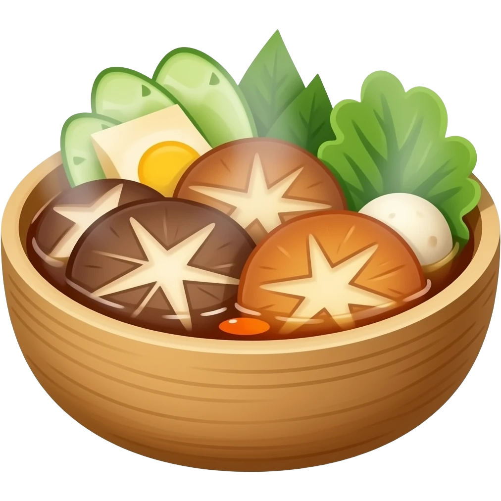 sukiyaki in a bowl emoji