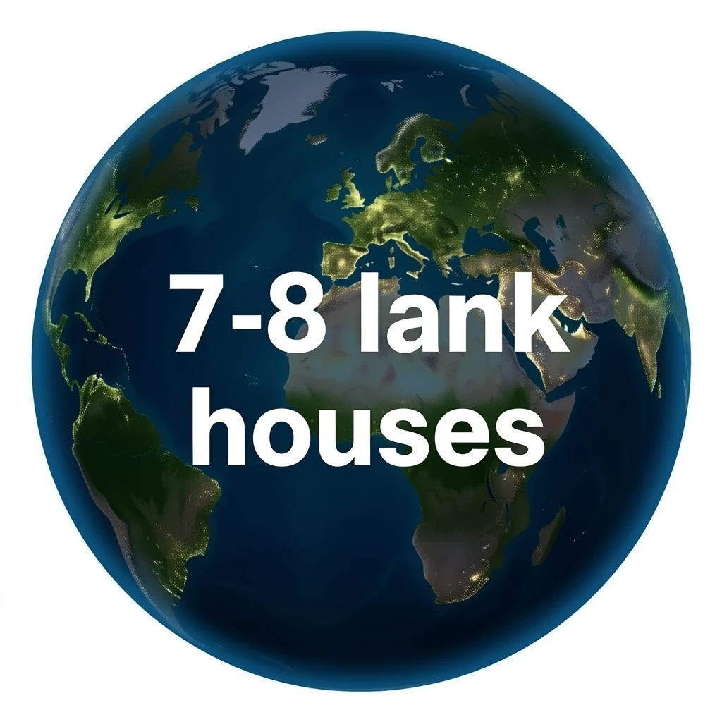 World from space with full houses lights on
a text as "7-8 lakh houses" emoji