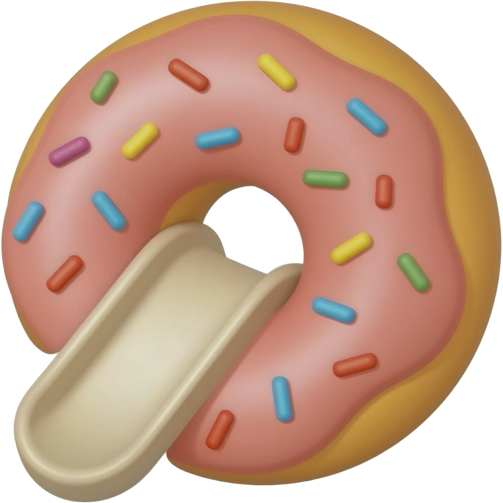 donut with a slide emoji