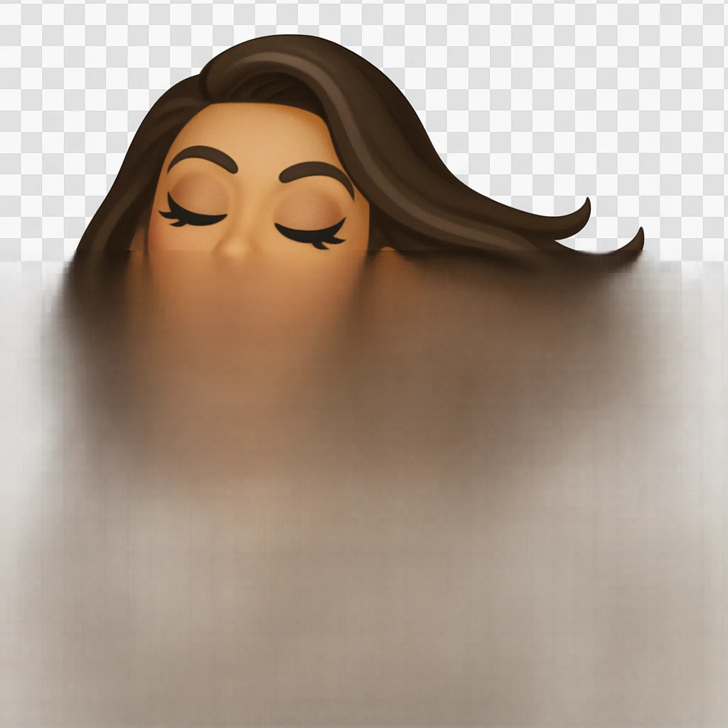 slay emoji, flipping hair, confident and glamorous, no background emoji
