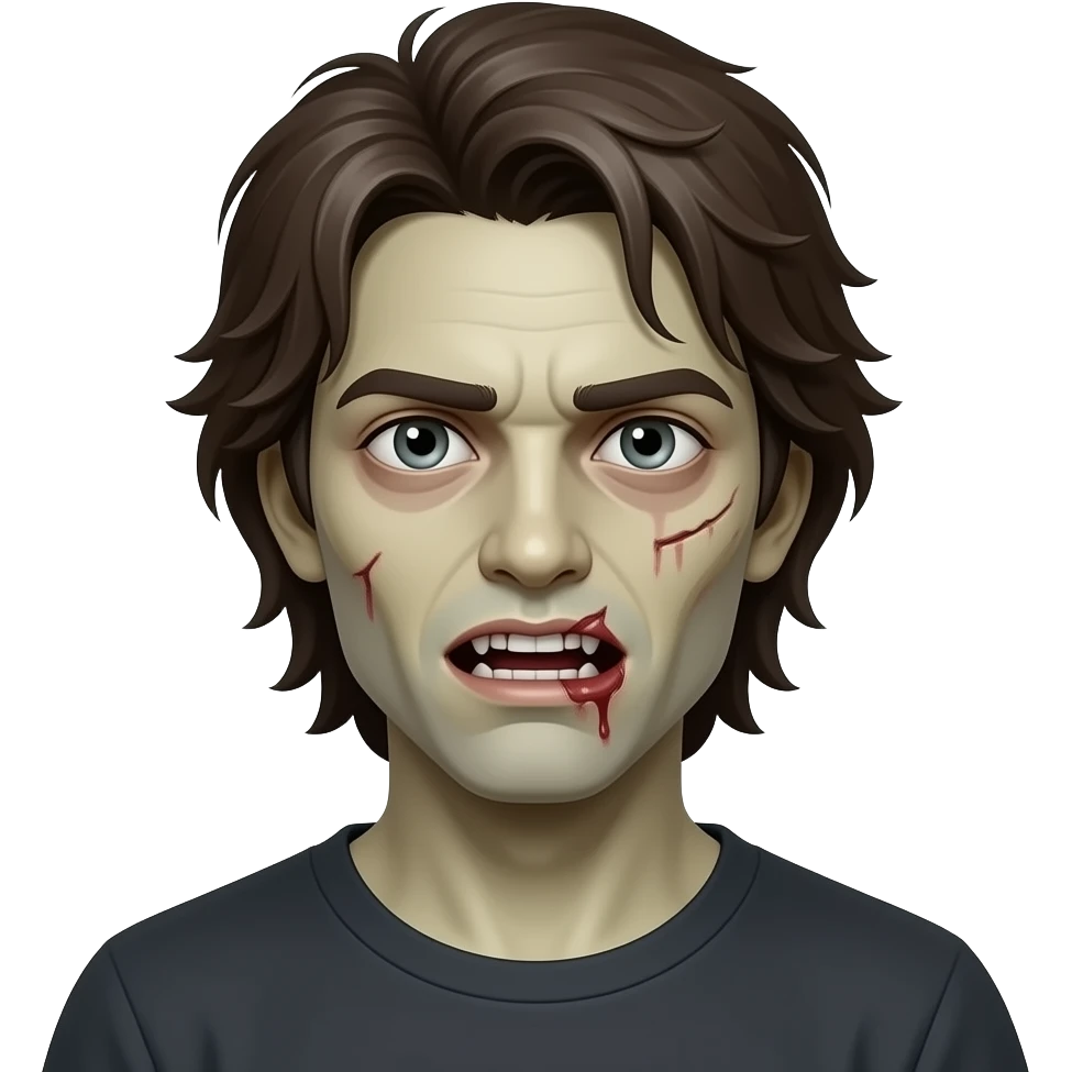 🧟‍♂️ mid hair emoji