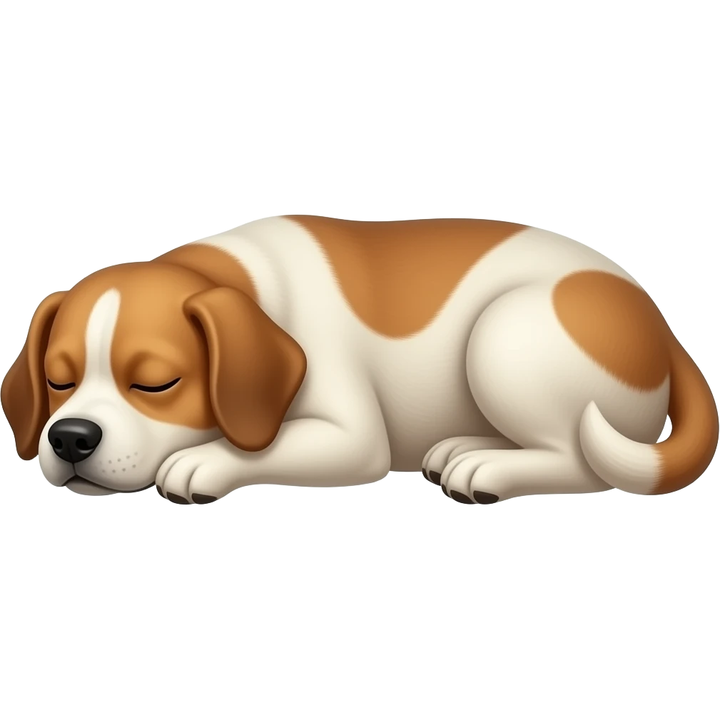 sleeping dog lying down emoji