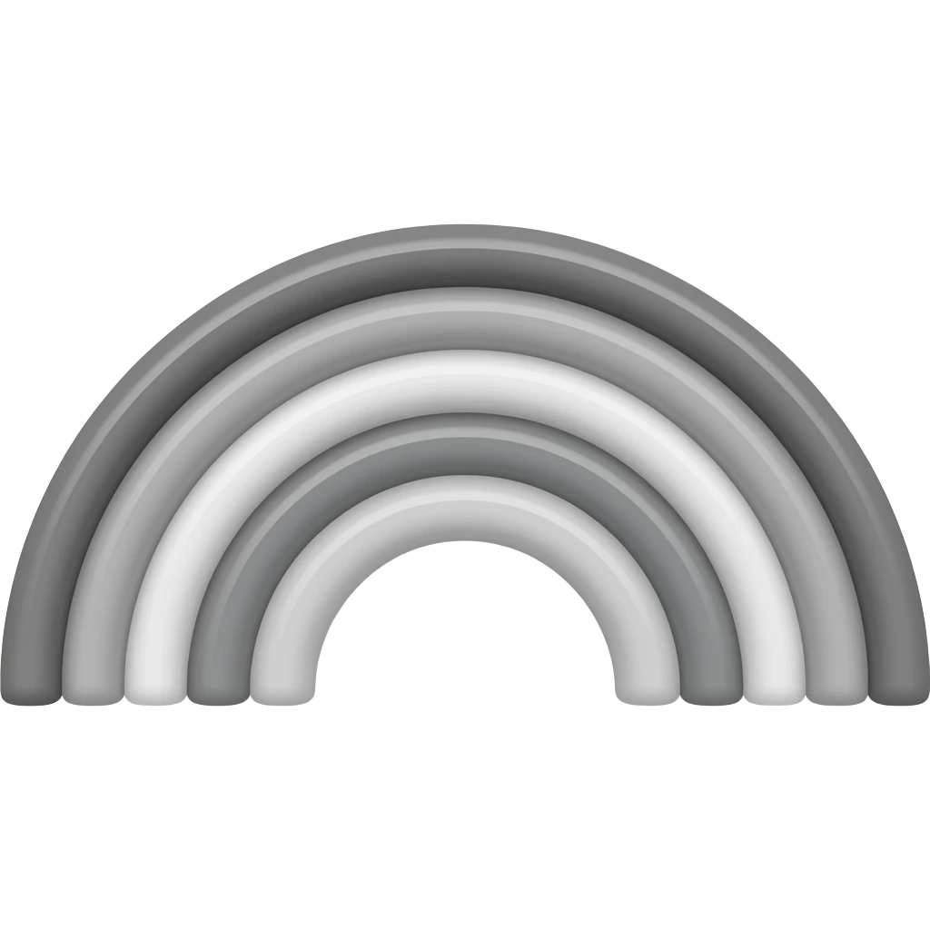 Rainbow emoji but entirely grayscale emoji