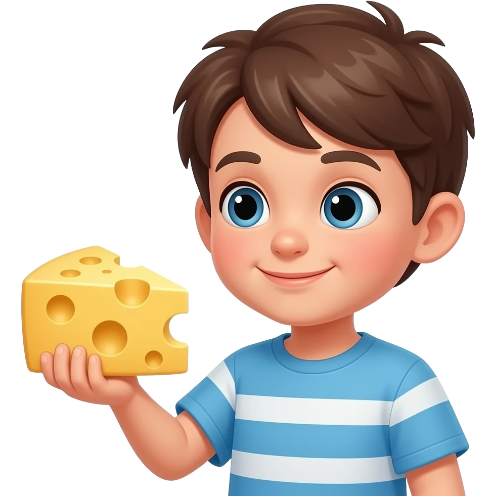 kid holding cheese emoji