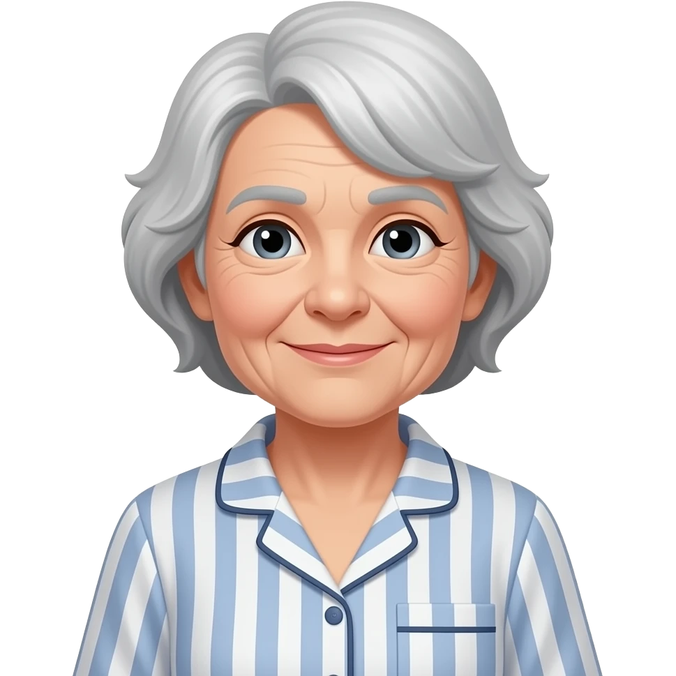 Old woman in pyjamas emoji