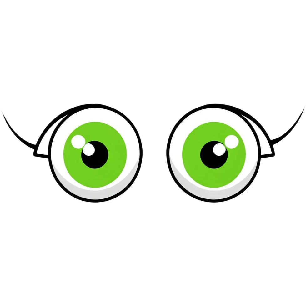 pink green eyeballs emoji