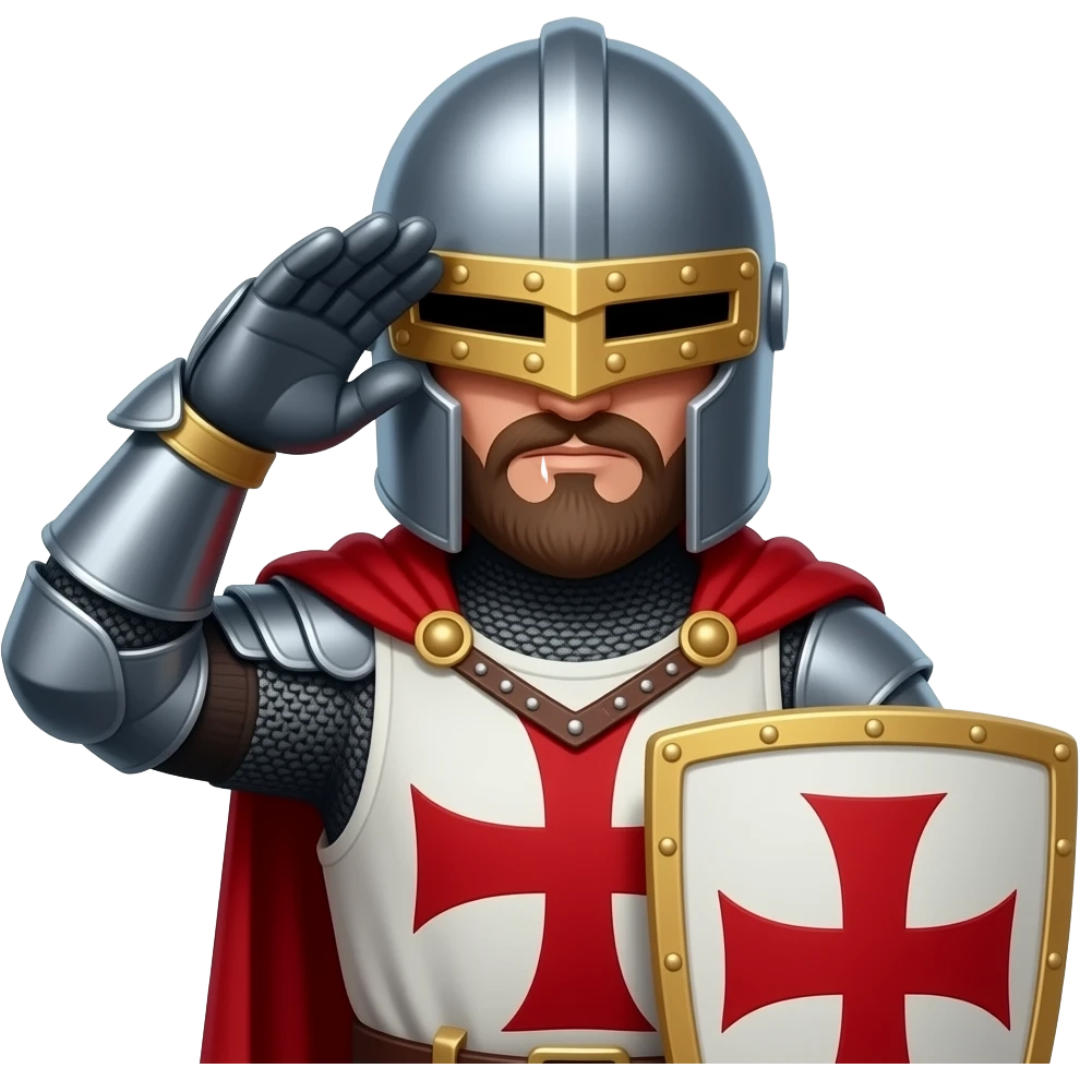 Templar knight hailing emoji