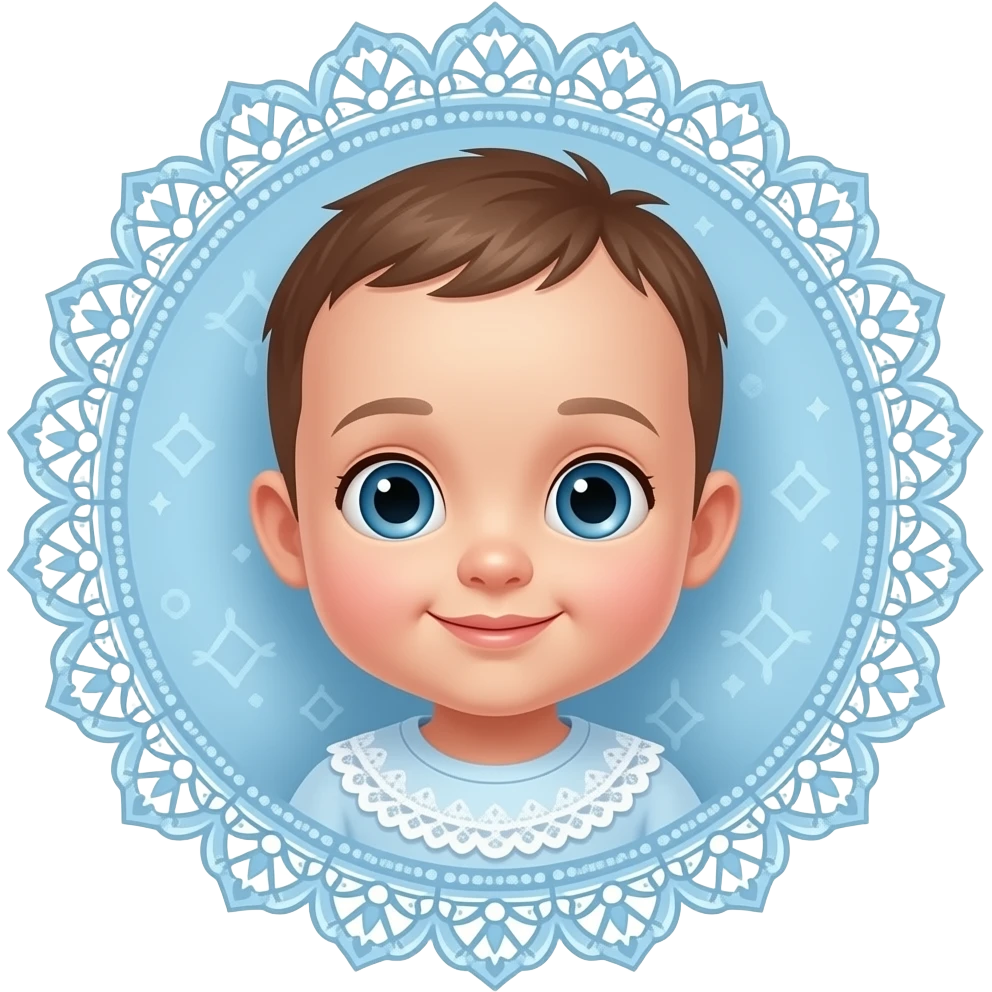 Laçinho azul bebe emoji