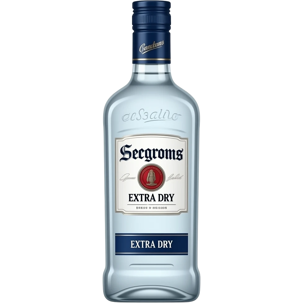 Seagrams gin extra dry bottle emoji