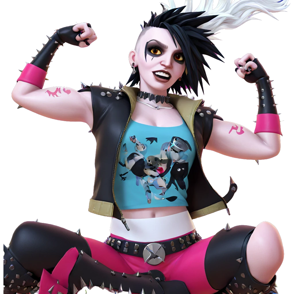 edgy girl with spikes emoji