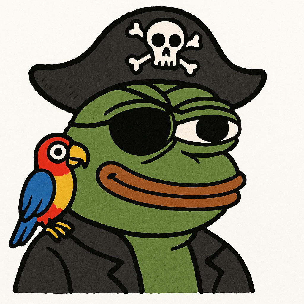 pirate with eye patch and parrot emoji