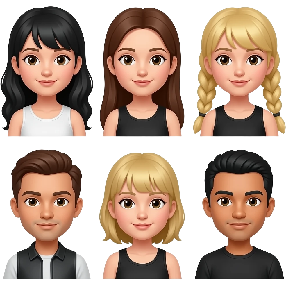 varias personas con botas negras emoji