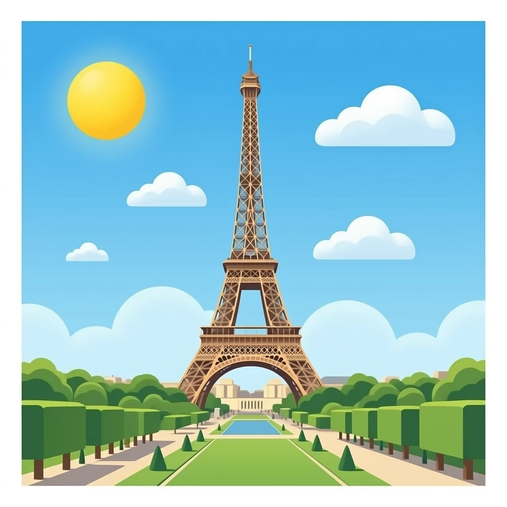 tour eiffel paysage emoji