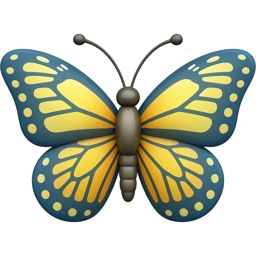 butterfly 3d icon cartoon emoji