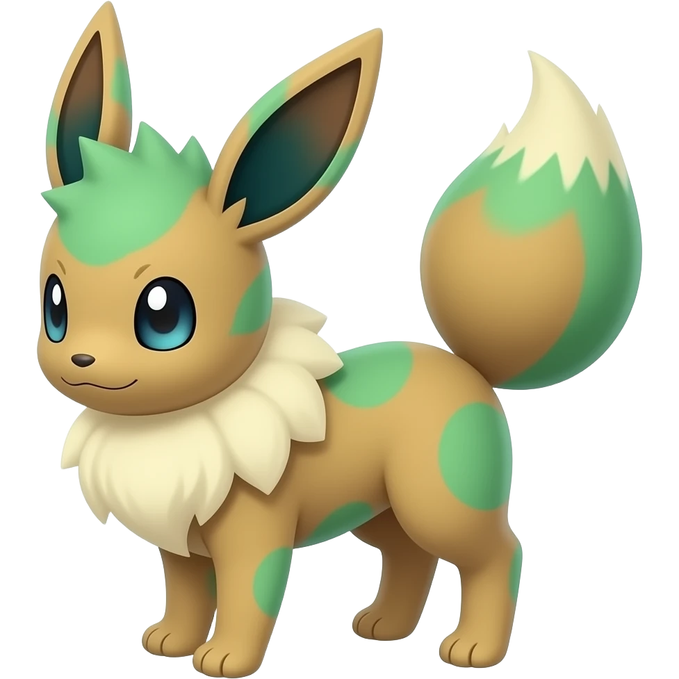Tropius-Shaymin-Eevee-Bayleaf-Meloetta-Pokémon-fusion, full body emoji